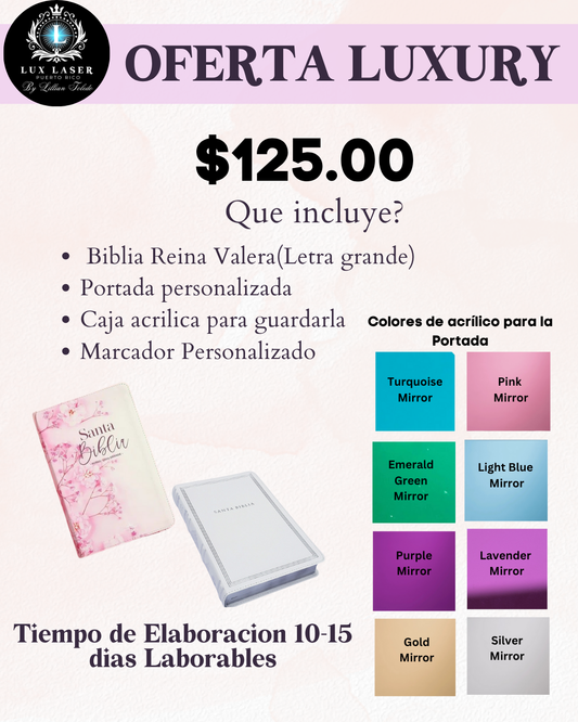 BIBLIA PERSONALIZADA- OFERTA LUXURY