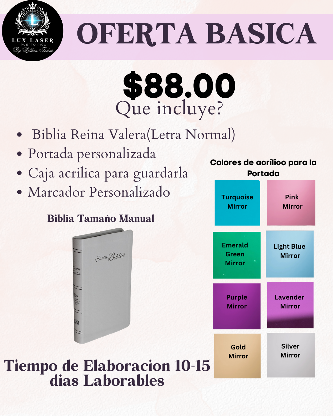 BIBLIA PERSONALIZADA- OFERTA BASICA