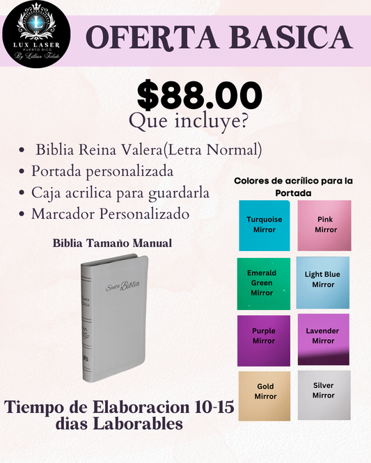 BIBLIA PERSONALIZADA- OFERTA BASICA