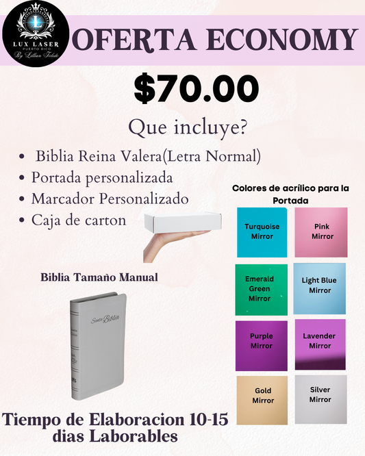 BIBLIA PERSONALIZADA- OFERTA ECONOMY