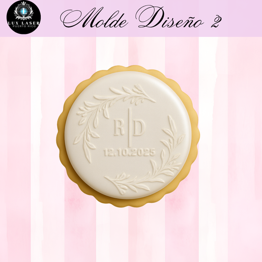 Molde en Acrilico para Galletas Personalizada para Bodas(Diseño 2)