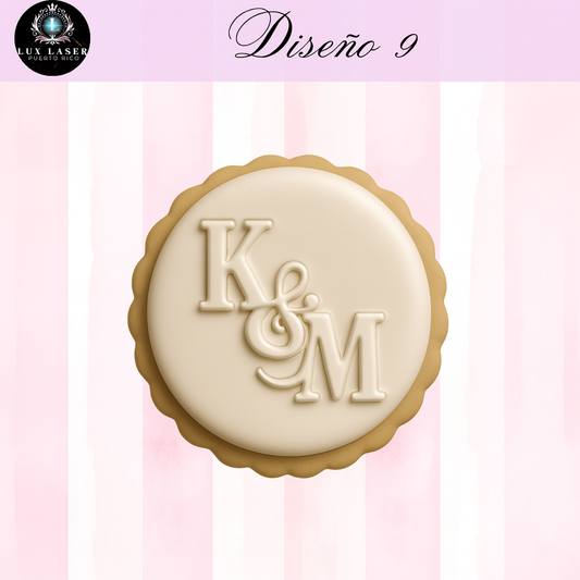 Molde en Acrilico para Galletas Personalizada para Bodas(Diseño 9)